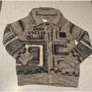 Aritzia Wilfred Free Alpaca Wool Zip Cardigan Sweater Italian knit size Large